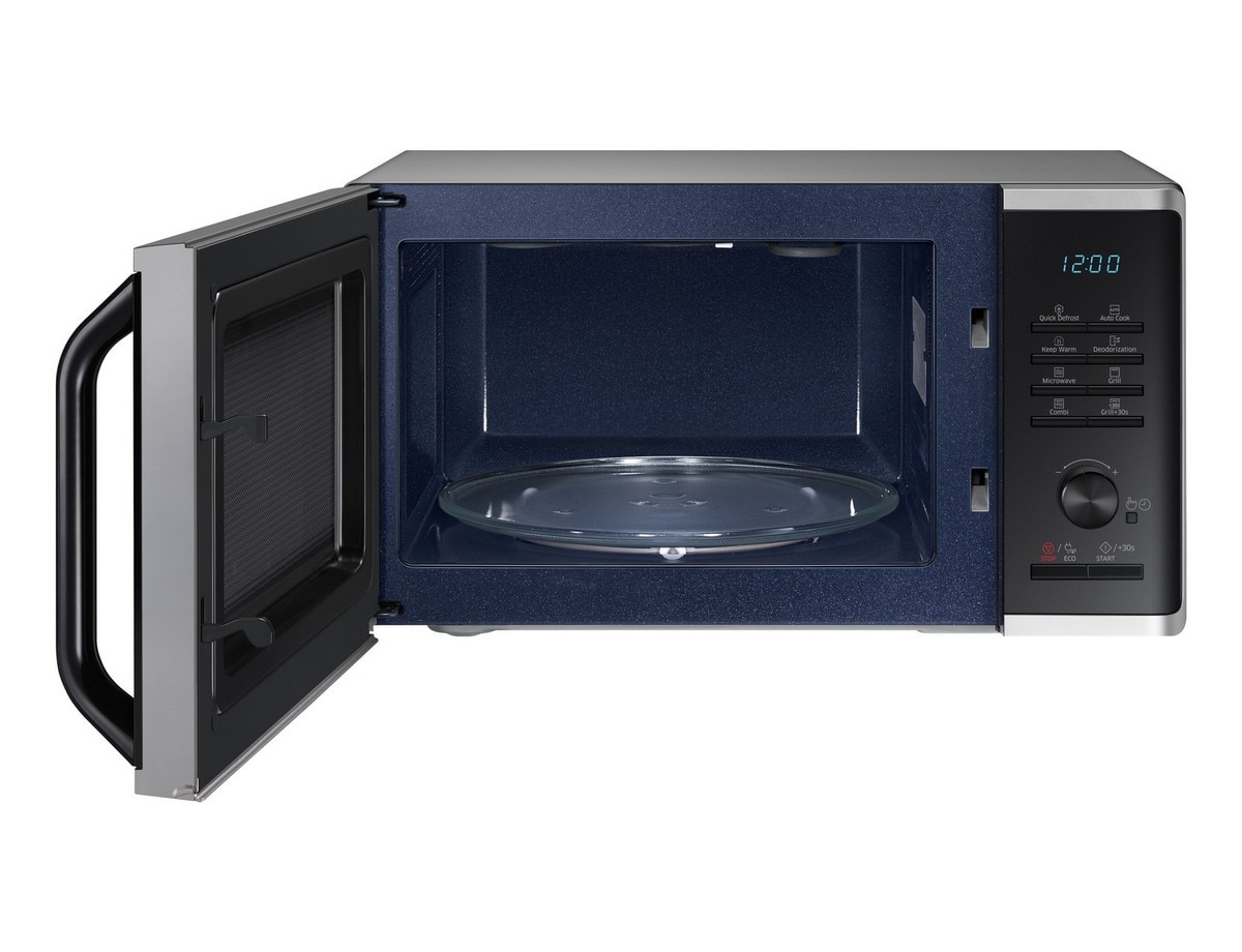 Micro-ondas com Grill Samsung MG23K3515AS/EC Cerâmica Enamel de 800 W e Capacidade de 23 Litros - Preto e Prateado Preto / Prateado-2