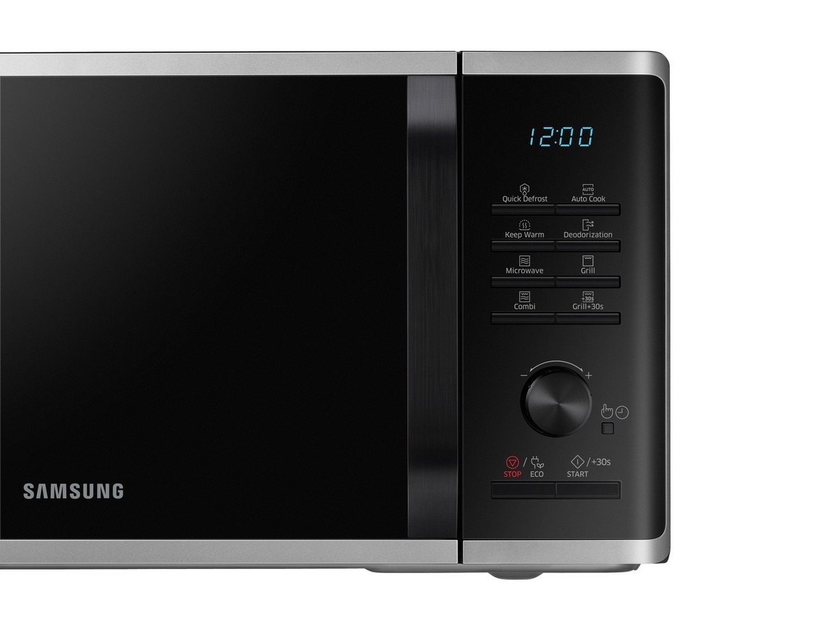 Micro-ondas com Grill Samsung MG23K3515AS/EC Cerâmica Enamel de 800 W e Capacidade de 23 Litros - Preto e Prateado Preto / Prateado-7