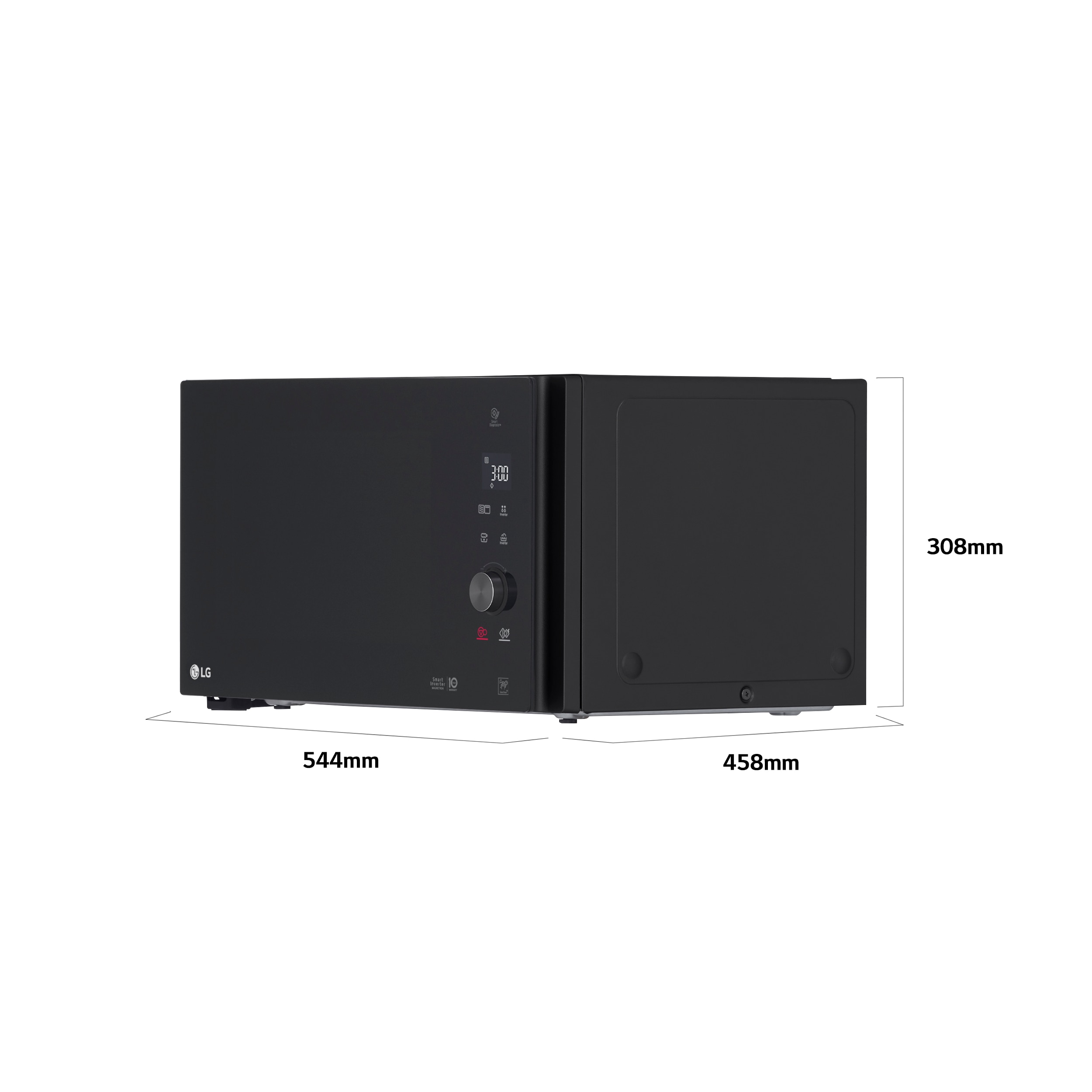 Micro-ondas com Grill LG MH7265DPS de 1200 W NeoChef Smart Inverter, EasyClean e Capacidade de 32 L - Preto Preto-8