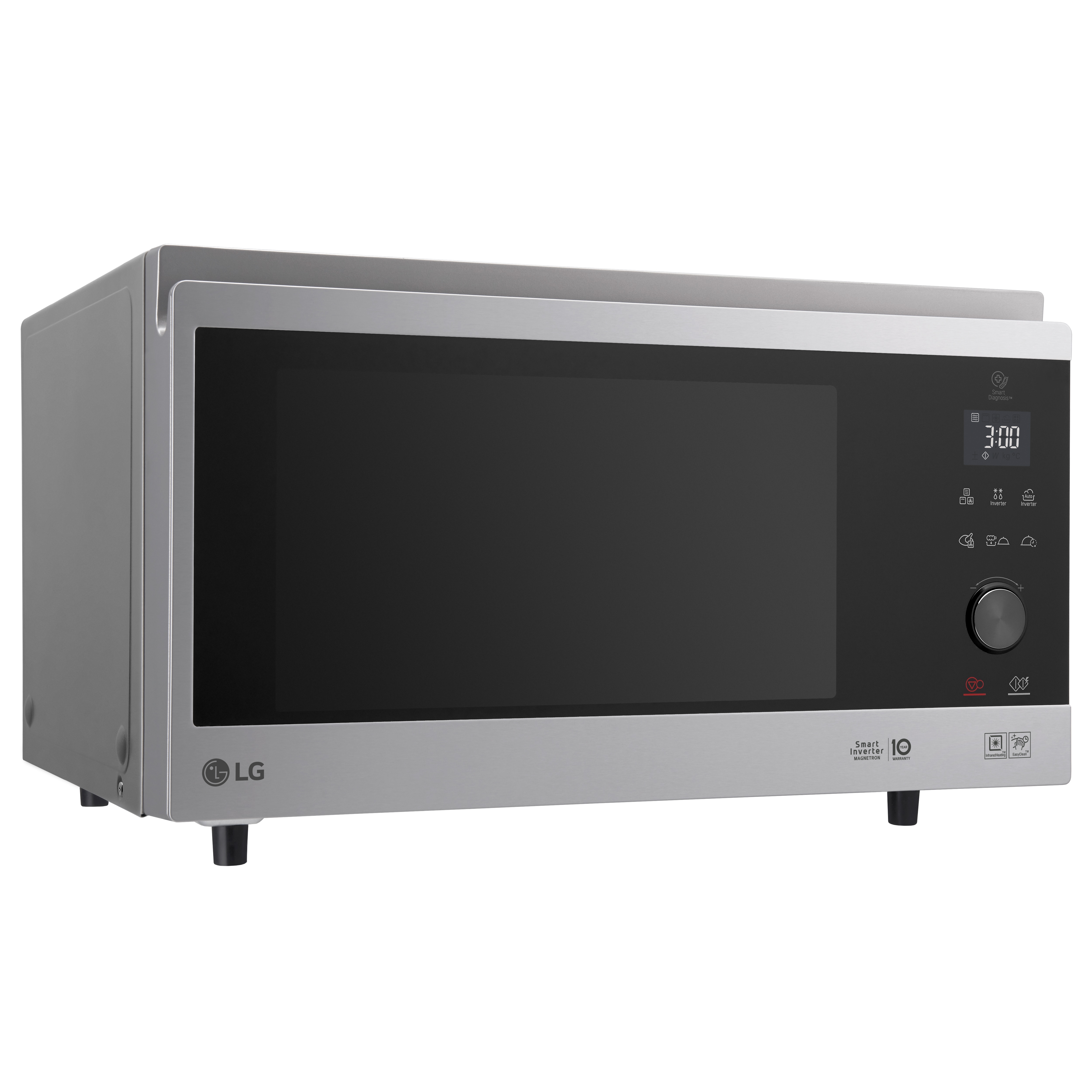 Micro-ondas com Grill e Convecção LG MJ3965ACS de 1100 W NeoChef? Smart Inverter e EasyClean? e Capacidade de 39 L - Aço Inox Aço inoxidável-4