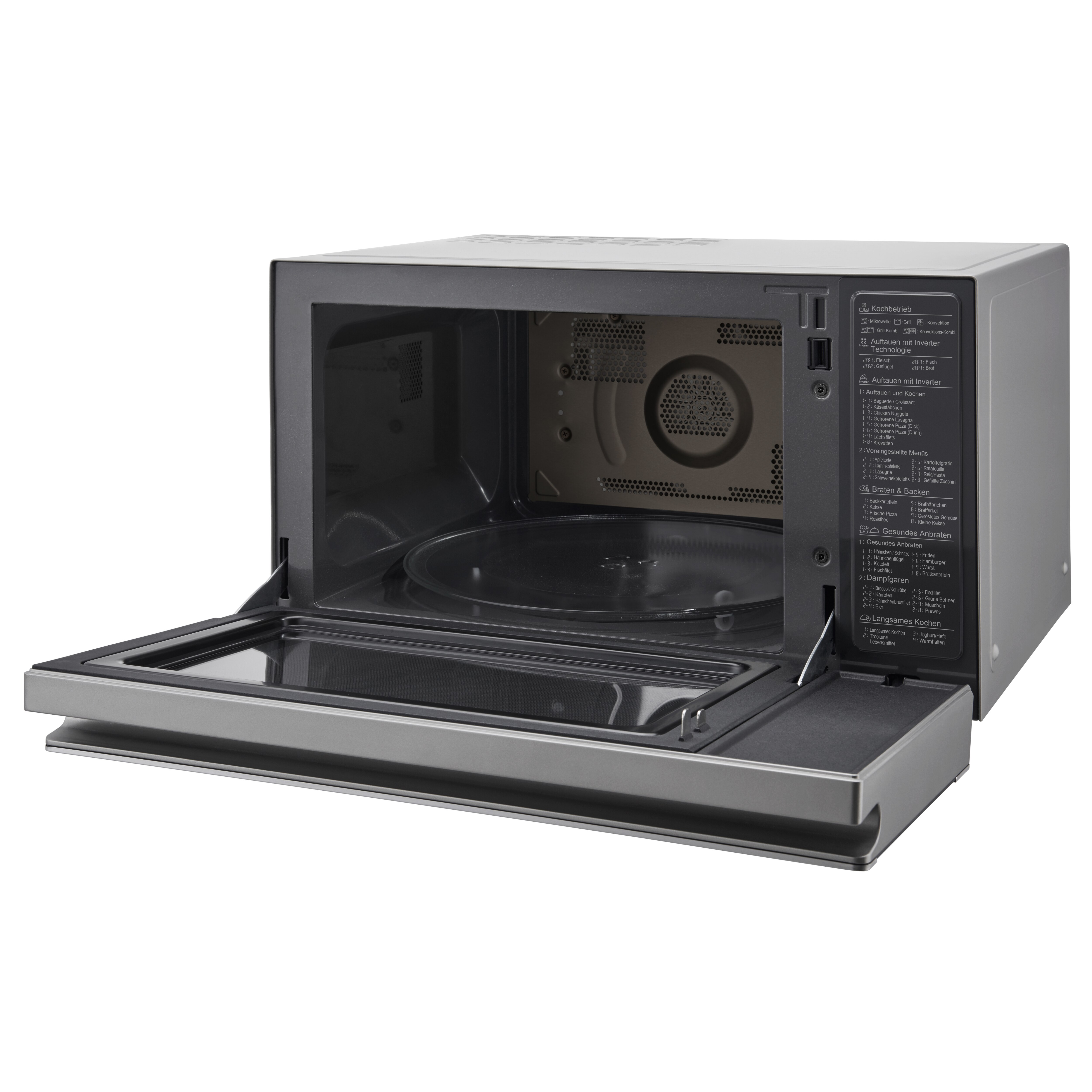 Micro-ondas com Grill e Convecção LG MJ3965ACS de 1100 W NeoChef? Smart Inverter e EasyClean? e Capacidade de 39 L - Aço Inox Aço inoxidável-6