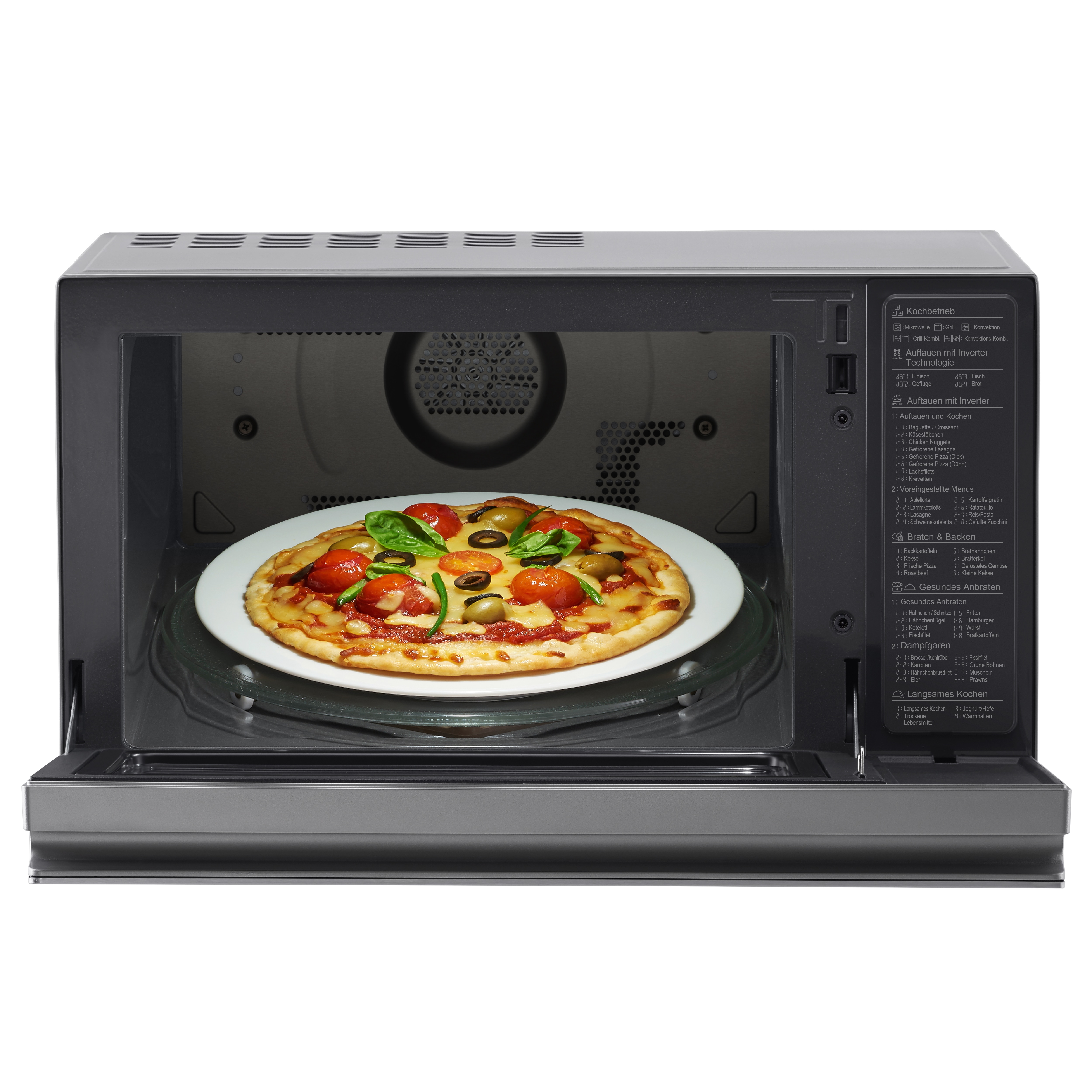 Micro-ondas com Grill e Convecção LG MJ3965ACS de 1100 W NeoChef? Smart Inverter e EasyClean? e Capacidade de 39 L - Aço Inox Aço inoxidável-7