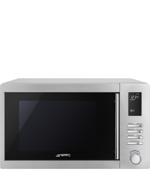 Imagem 0 de Micro-ondas com Grill Universal Smeg MOE25X de 900 W e Capacidade de 25 Litros - Aço Inox