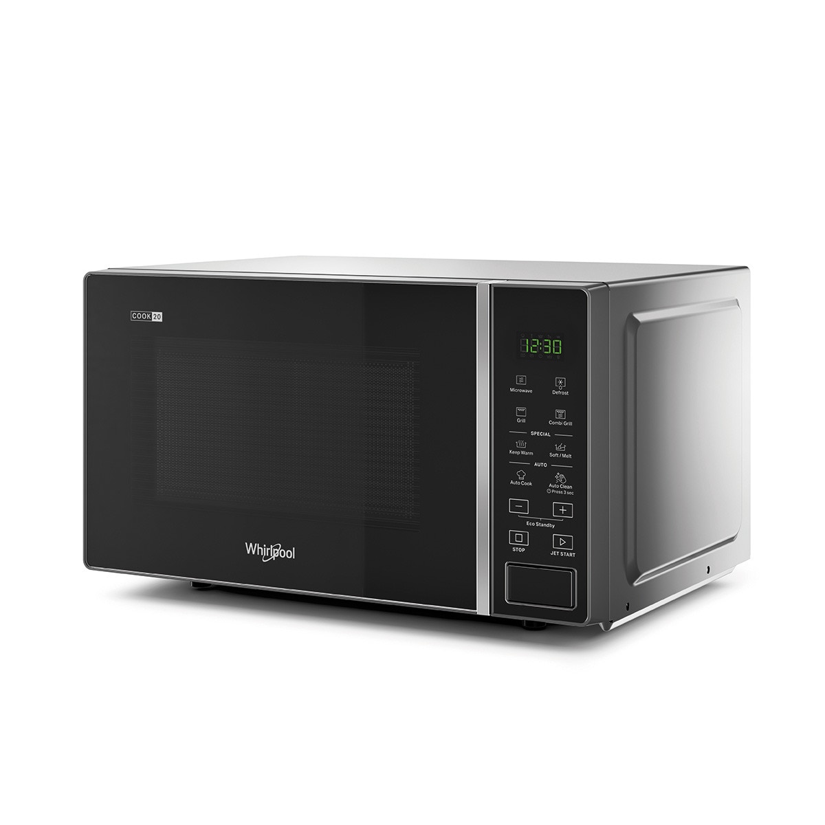 Micro-ondas com Grill Whirlpool MWP 203 SB de 20 Litros - Preto Prateado Preto / Prata-2