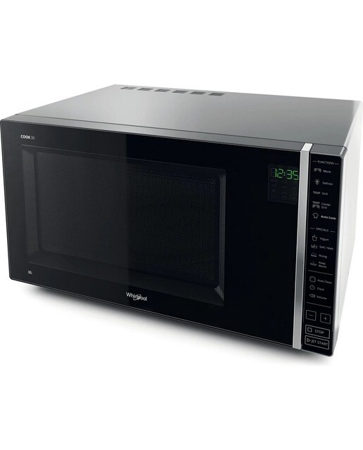 Micro-ondas com Grill Whirlpool MWP 303 SB de 900 W e Capacidade de 30 Litros - Preto e Prateado Preto / Prateado-1