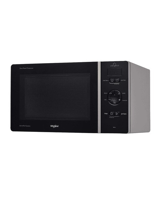 Imagem 0 de Micro-ondas com Grill Whirlpool MCP 347 SL de 800 W e de 25 Litros - Prateado e Preto