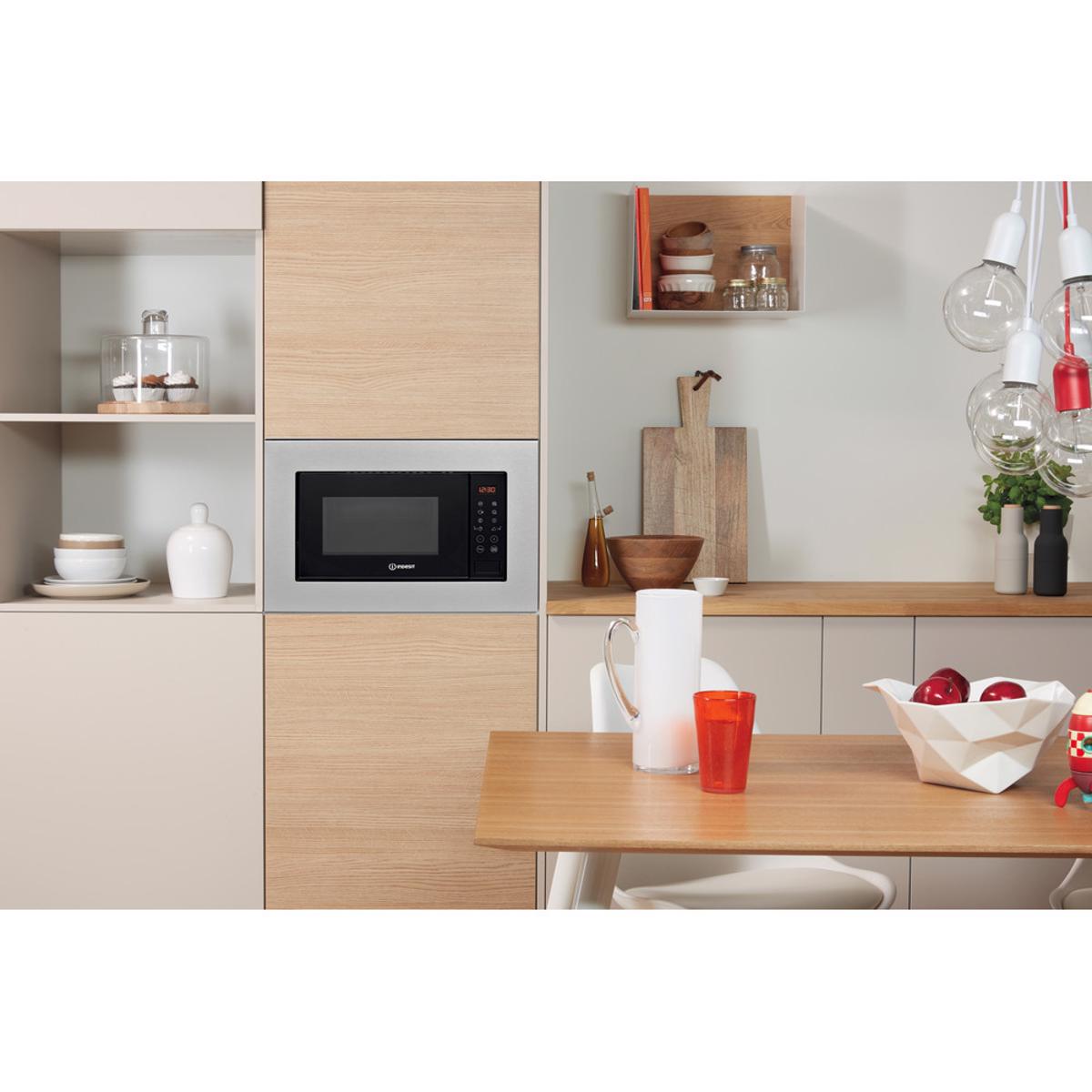 Micro-ondas com Grill Encastrável Indesit MWI 120 GX de 800 e de 20 Litros - Aço Inoxidável Inox-3