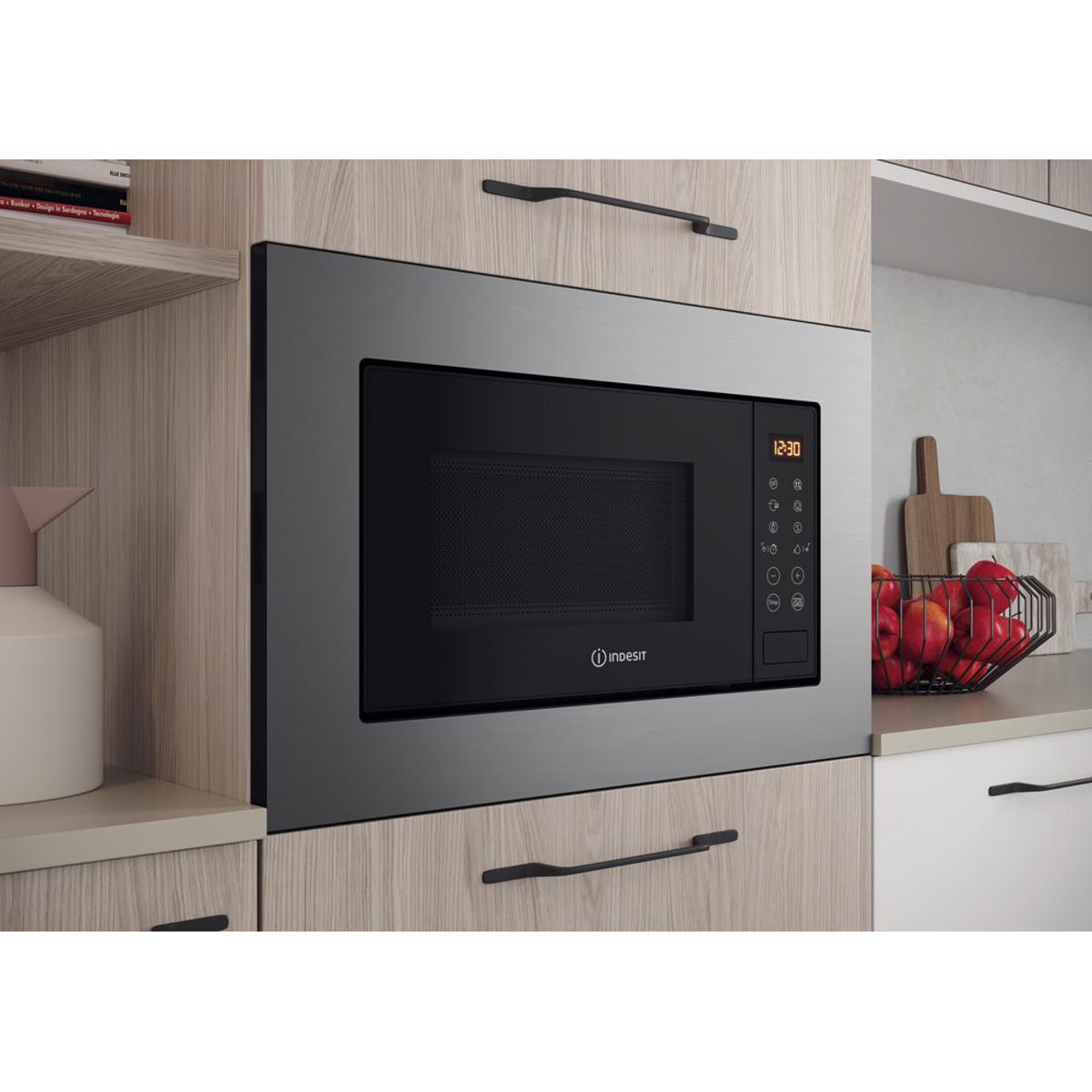 Micro-ondas com Grill Encastrável Indesit MWI 120 GX de 800 e de 20 Litros - Aço Inoxidável Inox-4