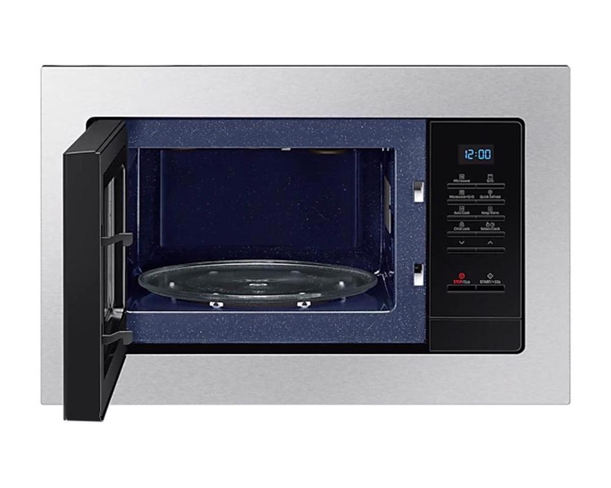 Micro-ondas com Grill Encastrável Samsung MG23A7013CT/EC de 800 W e Capacidade para 23 L - Preto e Aço Inoxidável Inox/Preto-2