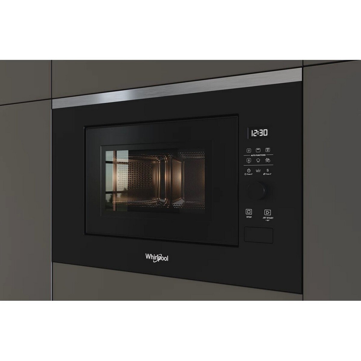 Micro-ondas Encastrável com Grill Whirlpool WMF200G de 800 W e Capacidade para 20 Litros - Preto e Inox Preto / Aço Inox-6