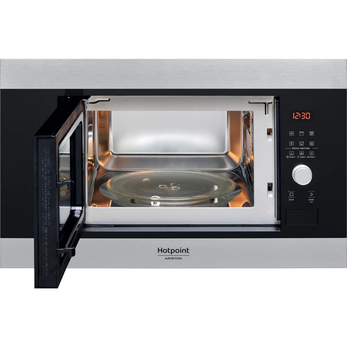 Micro-ondas com Grill Encastrável HotPoint MF20G IX HA de 800 W e Capacidade de 20 Litros - Inox Inox-2