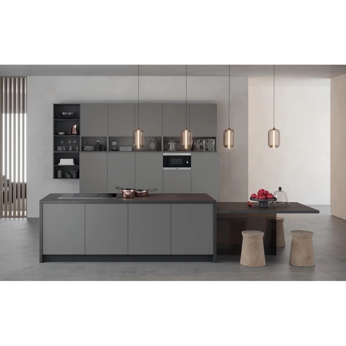 Micro-ondas com Grill Encastrável HotPoint MF20G IX HA de 800 W e Capacidade de 20 Litros - Inox Inox-3