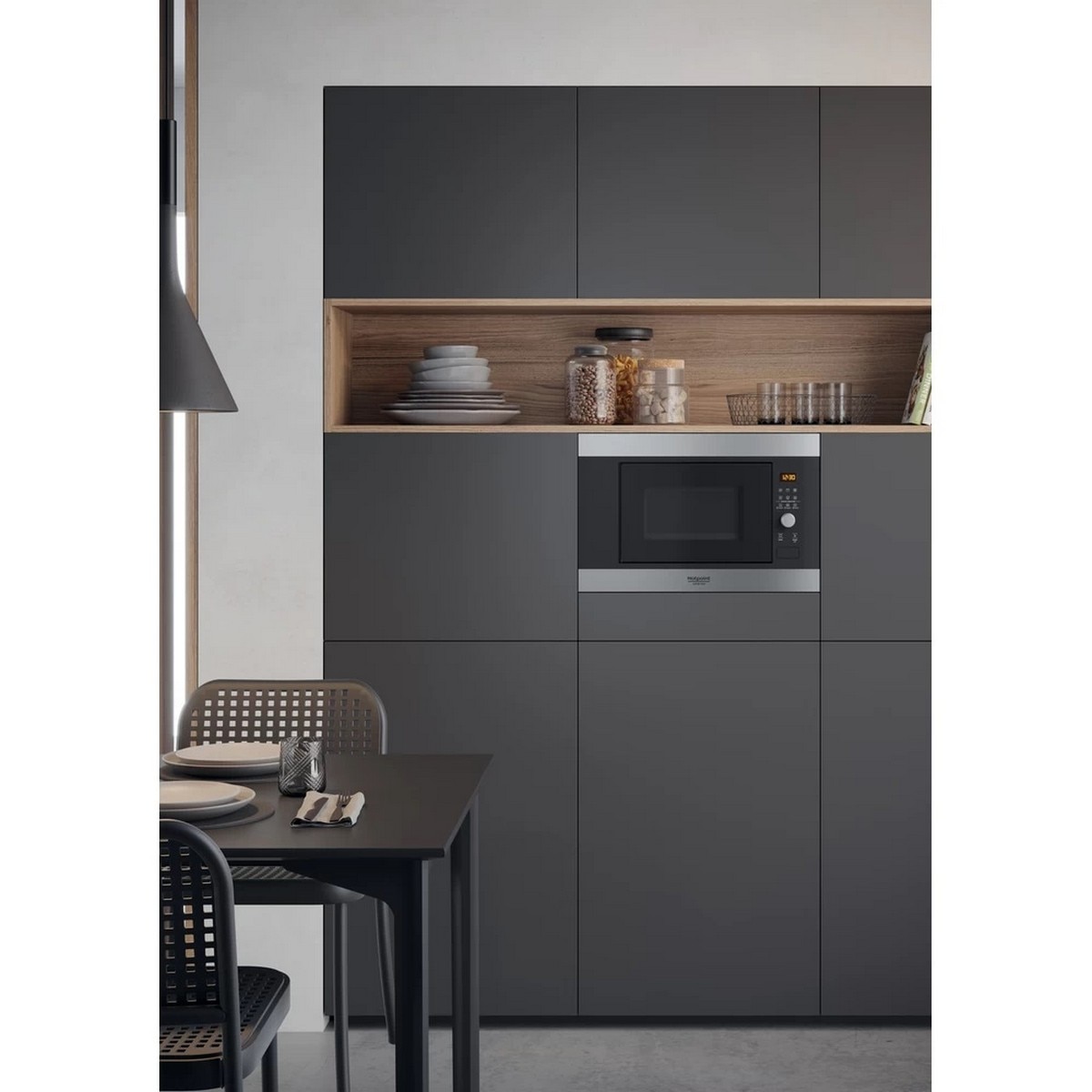 Micro-ondas com Grill Encastrável HotPoint MF20G IX HA de 800 W e Capacidade de 20 Litros - Inox Inox-4