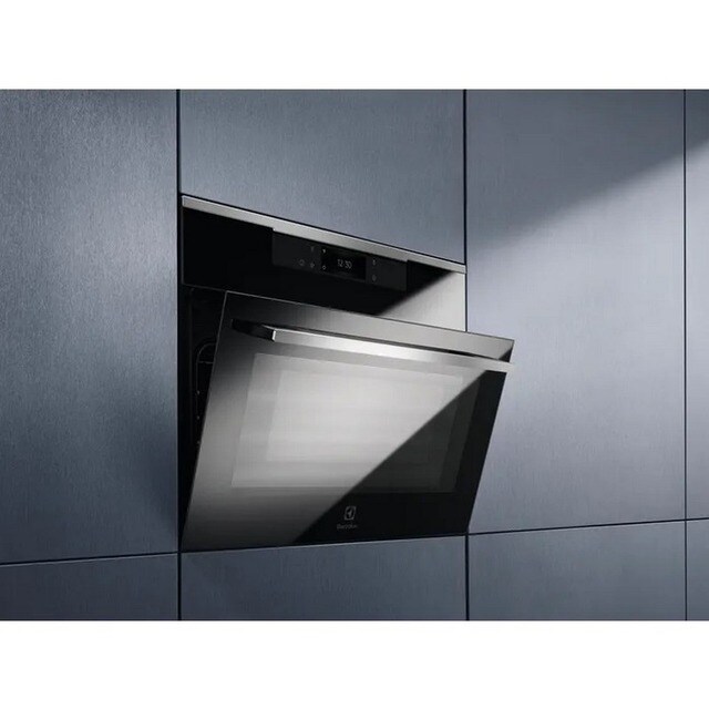 Micro-ondas com Grill Encastrável Electrolux KVMBE08X de 42 Litros Vidro preto-8