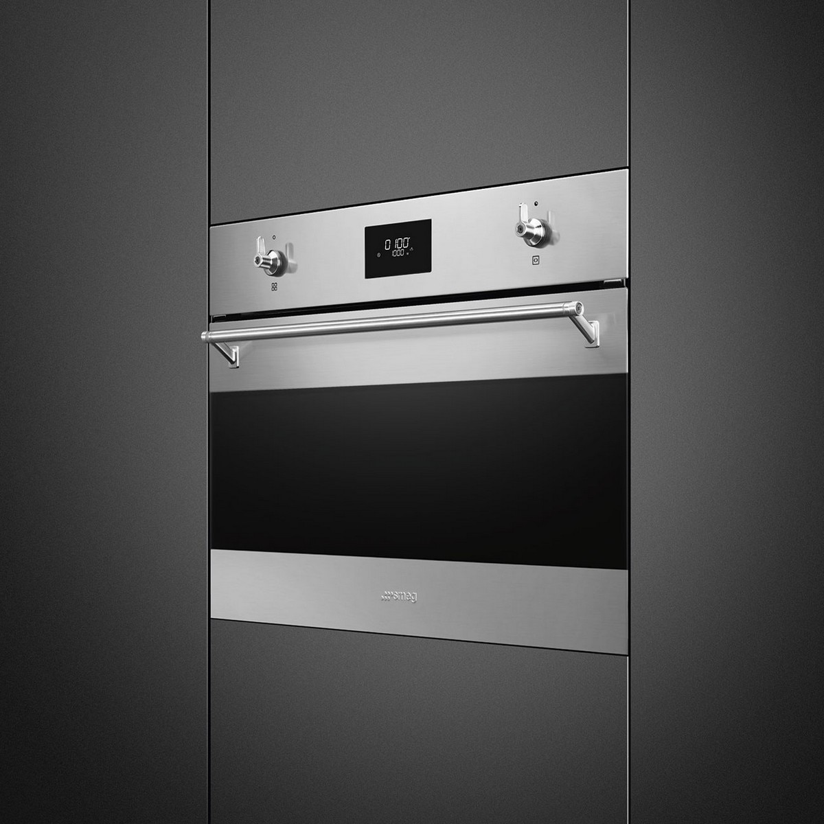 Micro-ondas com Grill Encastrável Smeg Classica SO4301M0X de 800 W e Capacidade de 40 Litros - Aço Inox Aço inoxidável-2