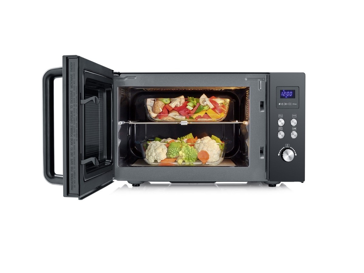Micro-ondas com Grill Severin MW7771 de 900 W e Capacidade de 25 Litros - Preto Preto-2