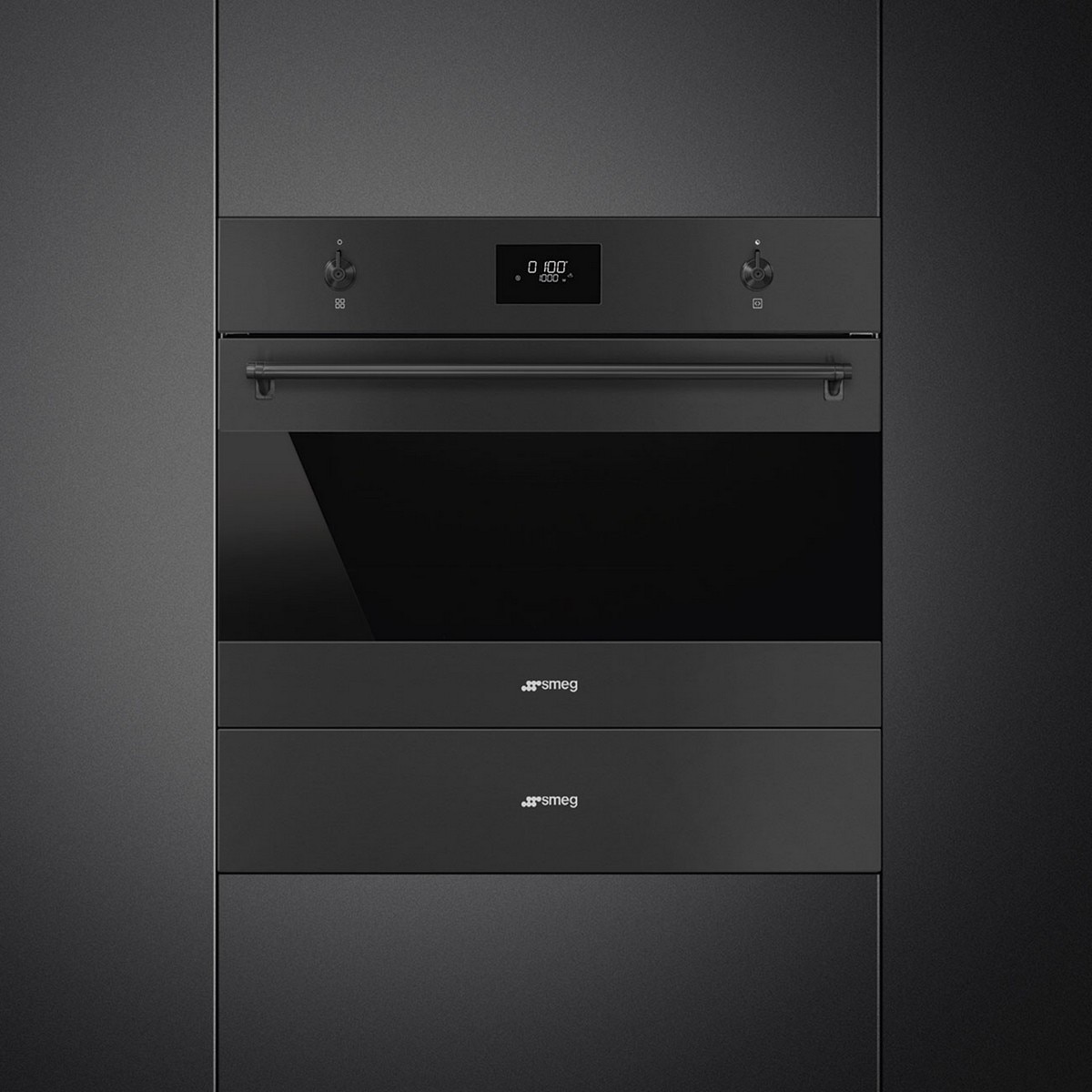 Micro-ondas com Grill Encastrável Smeg Classica Galileo Micro & Grill SO4301M0N de 800 W e de 40 Litros - Preto Preto-2