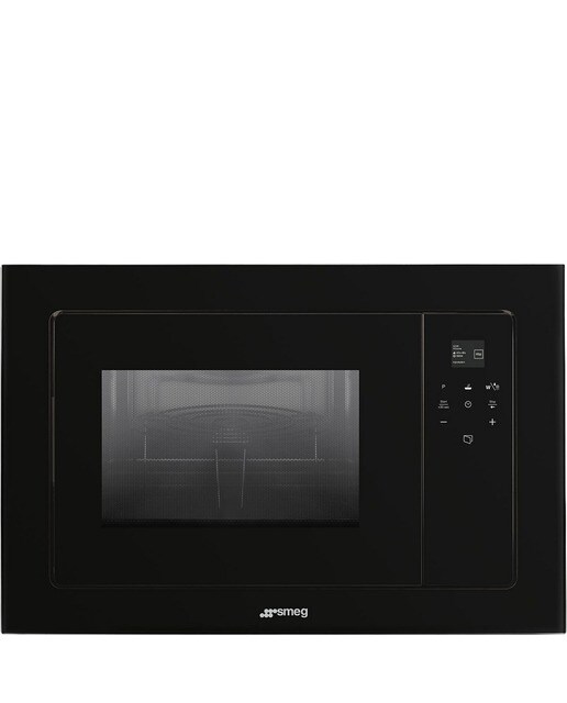 Micro-ondas com Grill Encastrável Smeg Linea FMI120B3 de 800 W e de 20 Litros - Preto Preto-1