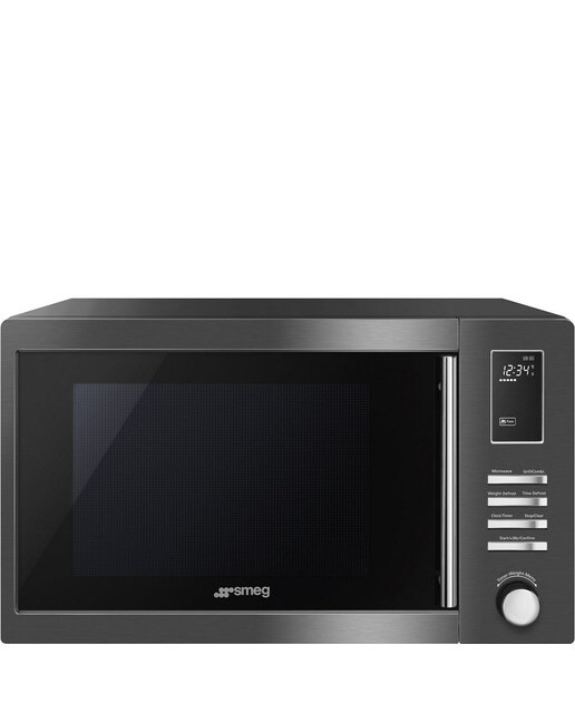 Micro-ondas com Grill Smeg Universal MOE25B de 25 Litros - Dark Inox Preto-1