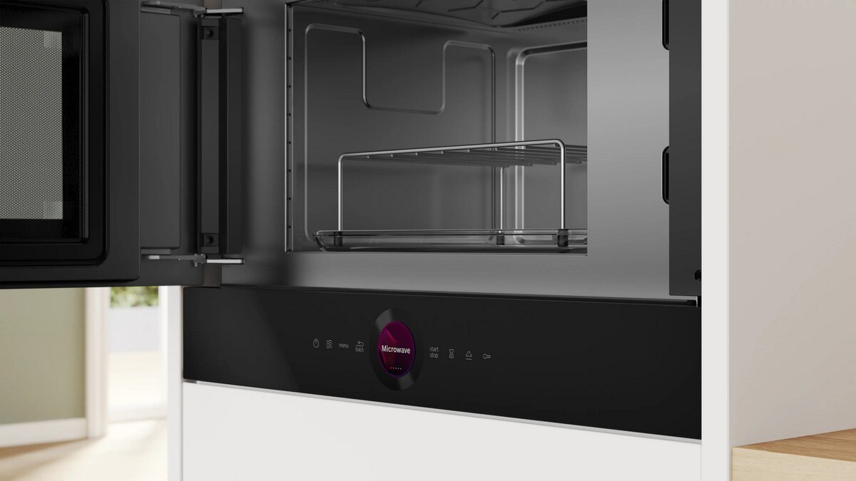 Micro-ondas Encastrável Bosch Serie 8 BEL7321B1 Hidrolítico de 900 W e de  21 Litros - Preto Preto-2