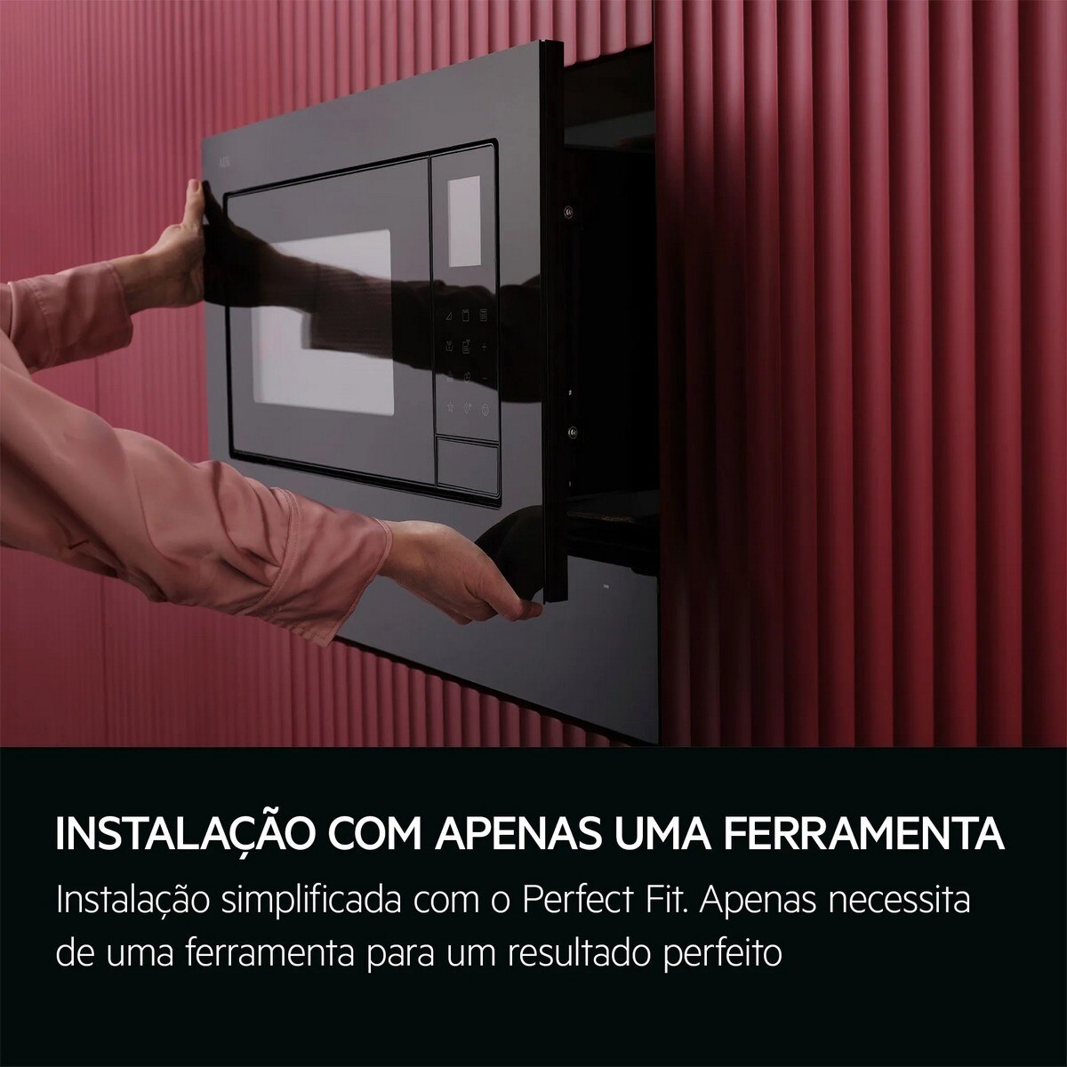 Micro-ondas com Grill Encastrável AEG OMB6G261TT de 900 W e 26 Litros - Preto Preto mate-2