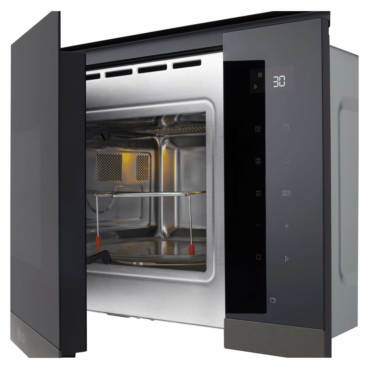 Micro-ondas Encastrável com Grill LG MG7Z2593B de 25 Litros - Preto Vidro preto-4