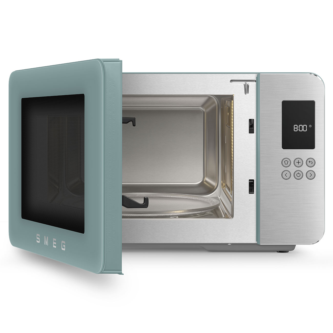 Micro-ondas com Grill Smeg Estética Collezione de 29 Litros Verde-2