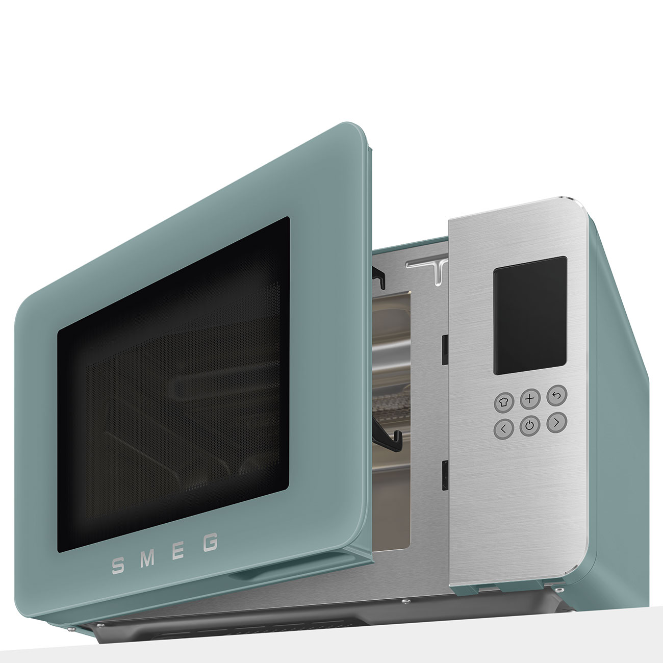 Micro-ondas com Grill Smeg Estética Collezione de 29 Litros Verde-9