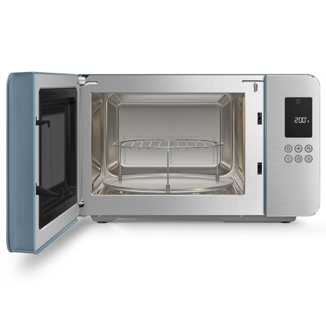 Micro-ondas com Grill Smeg Estética Collezione de 29 Litros Storm Blue-6