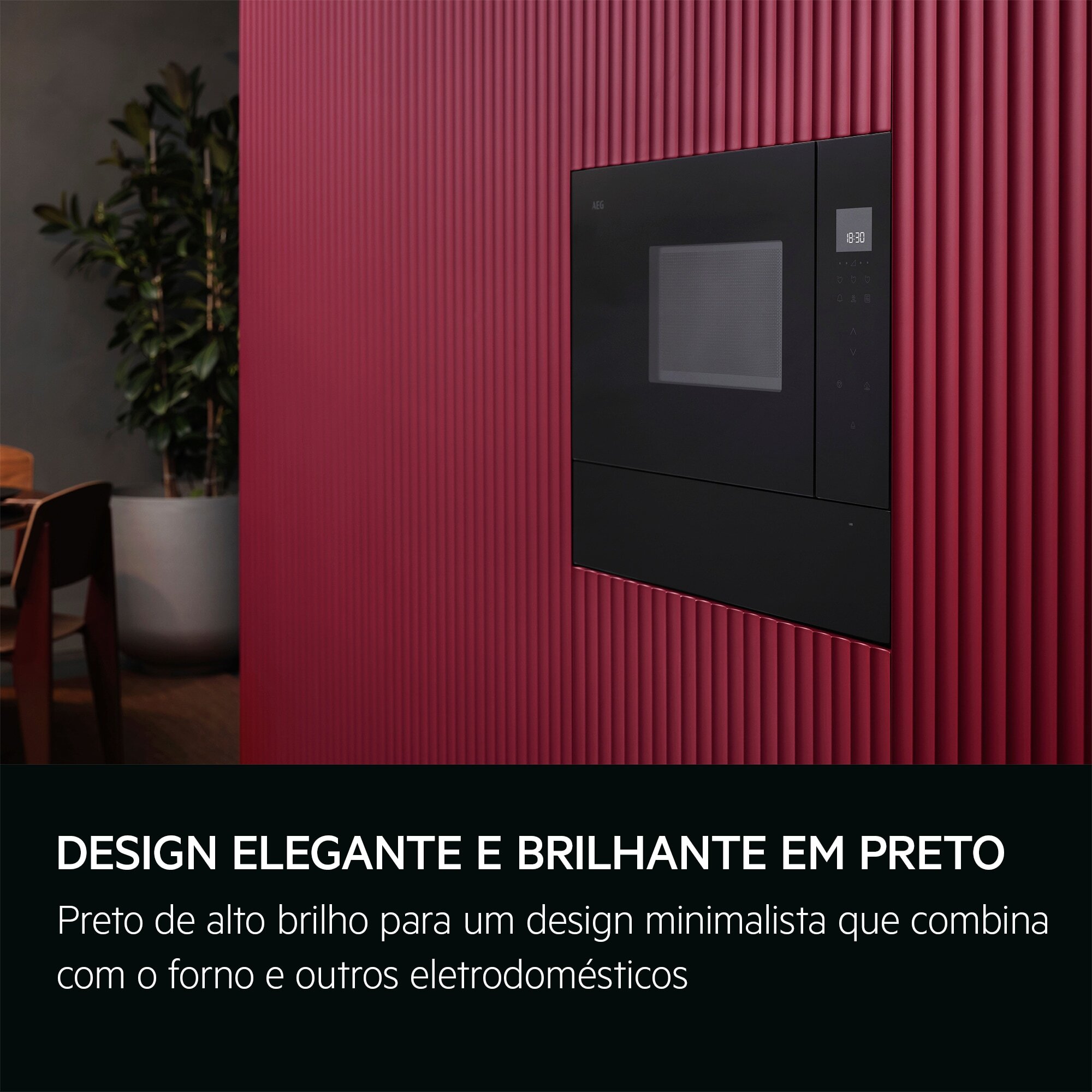 Micro-ondas Encastrável com Grill AEG NMB6G261UB de 900 W - Preto Preto-4