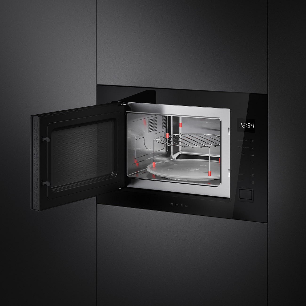Micro-ondas Encastrável Smeg FMI225BI Musa - Preto Preto-3