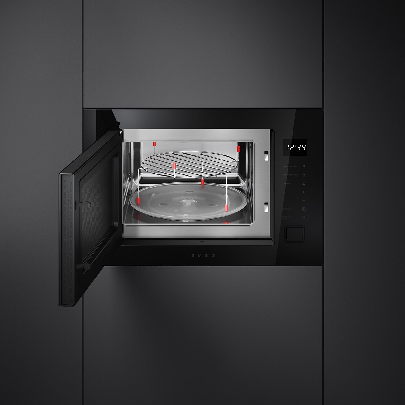 Micro-ondas Encastrável Smeg FMI225BI Musa - Preto Preto-4