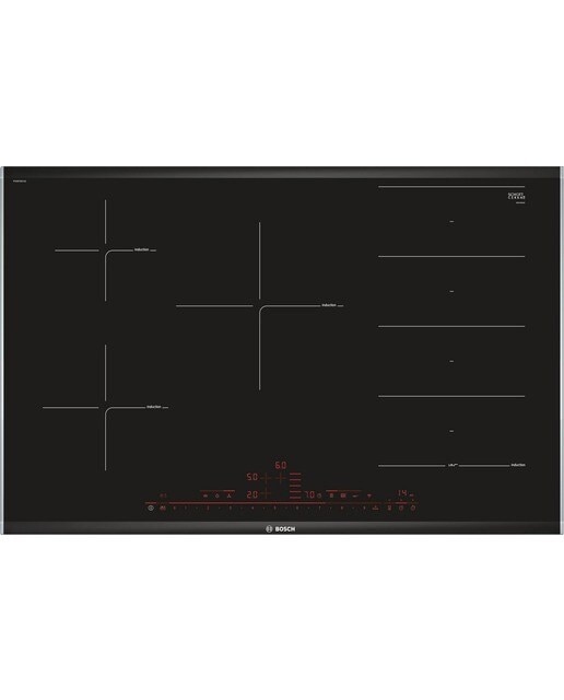 Placa de Indução Bosch Série 8 PXV875DV1E FlexInduction e PerfectFry com 5 Zonas e de 80 cm - Preto Preto-1