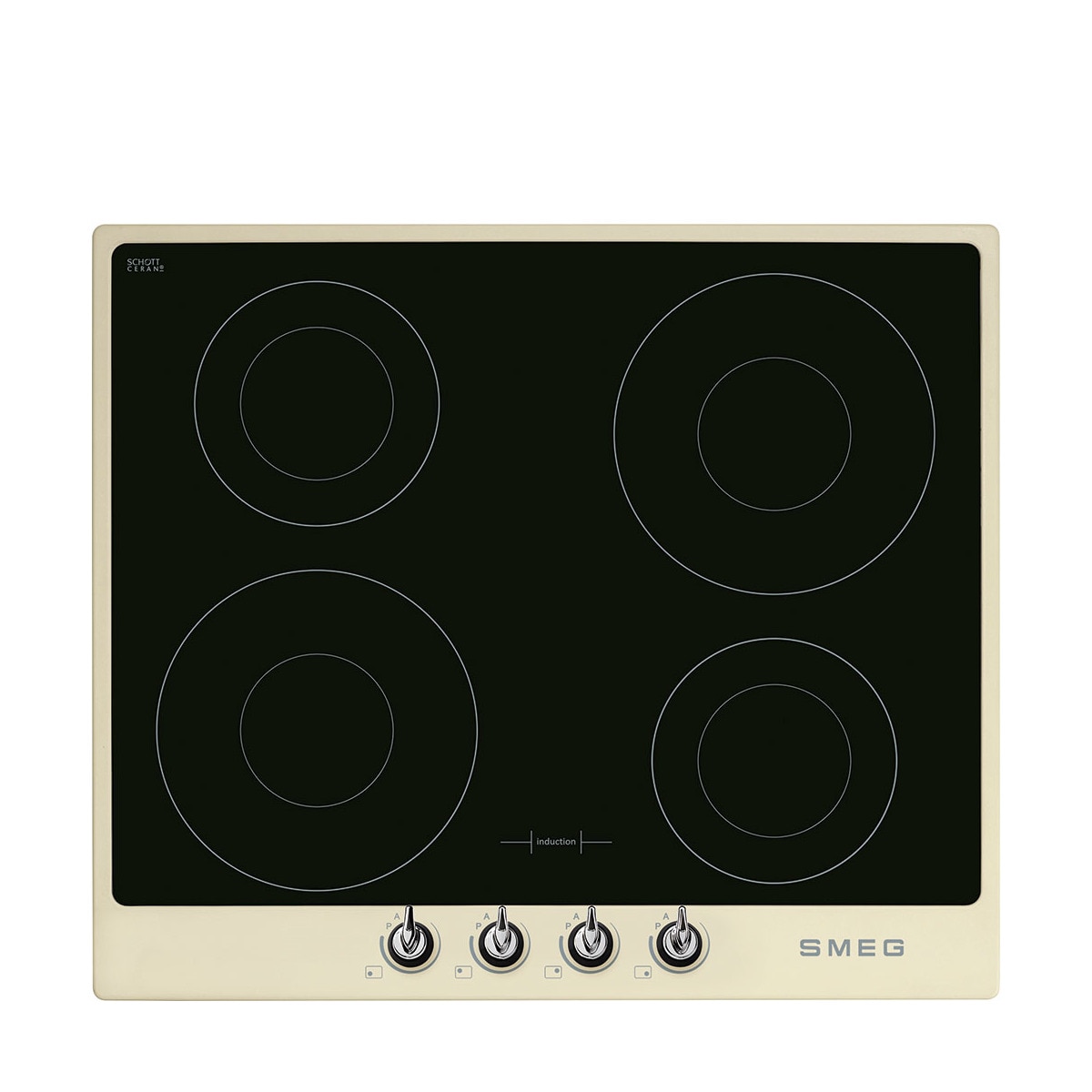 Placa de Indução Smeg Victoria SI964PM com 4 Zonas e de 60 cm - Creme Creme-1