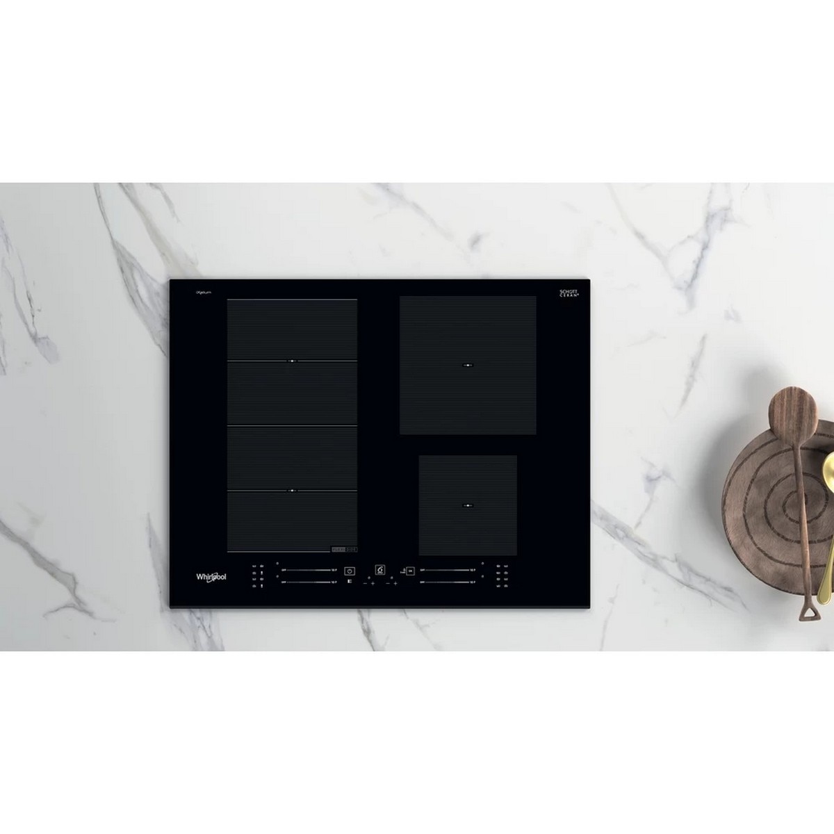 Placa de Indução e Vitrocerâmica Whirlpool FlexiCook WF S9365 BF/IXL de 4 Zonas - Preto Preto-4