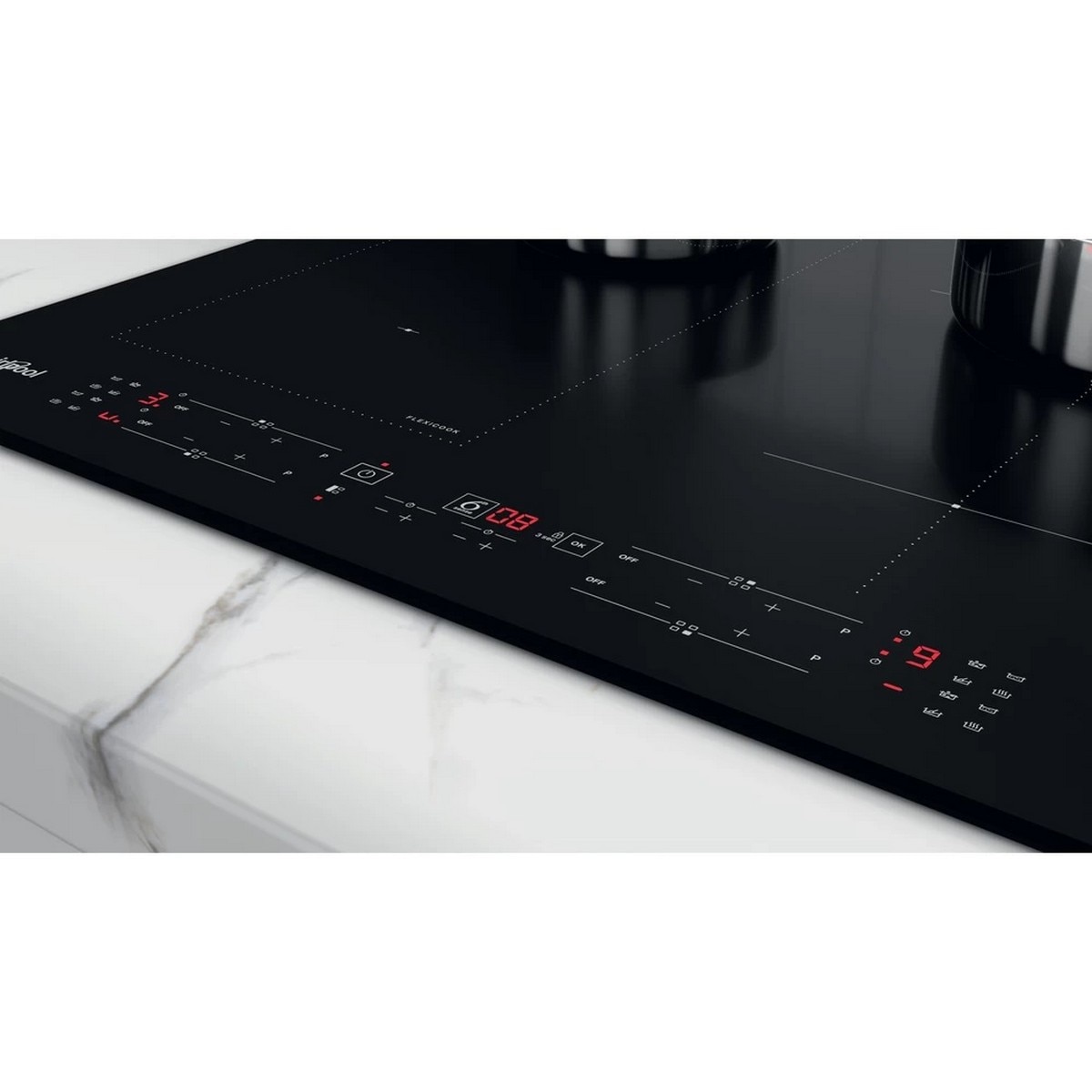 Placa de Indução e Vitrocerâmica Whirlpool FlexiCook WL B1160 BF de 4 Zonas - Preto Preto-6