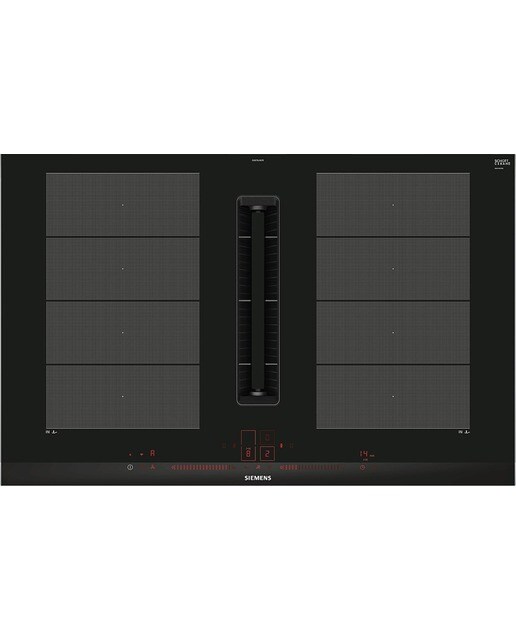 Imagem 0 de Placa de Indução com Exaustor Integrado Siemens iQ700 EX875LX67E de 4 Zonas e de 80 cm - Preto
