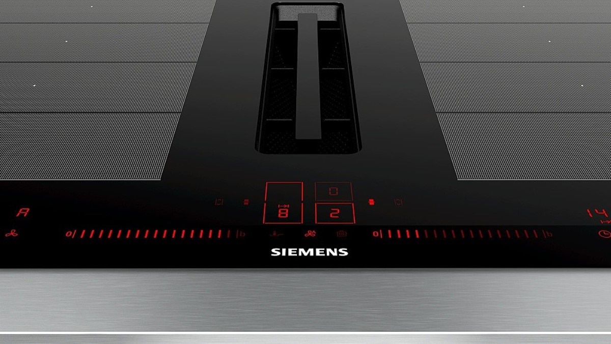 Placa de Indução com Exaustor Integrado Siemens iQ700 EX875LX67E de 4 Zonas e de 80 cm - Preto Preto-2