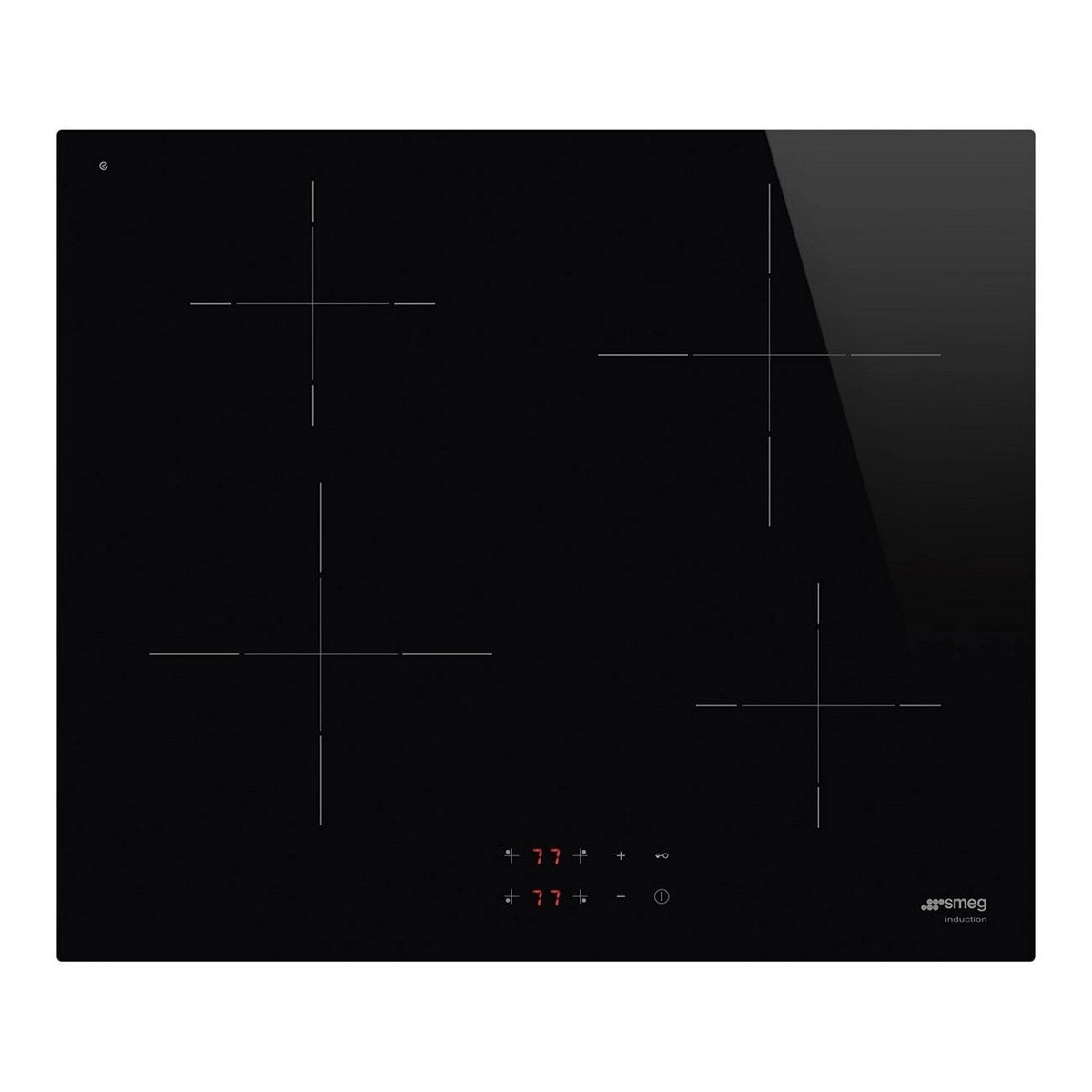 Placa de Indução Smeg Universal SI2641D com 4 Zonas e de 60 cm - Ceran Preto Preto-2
