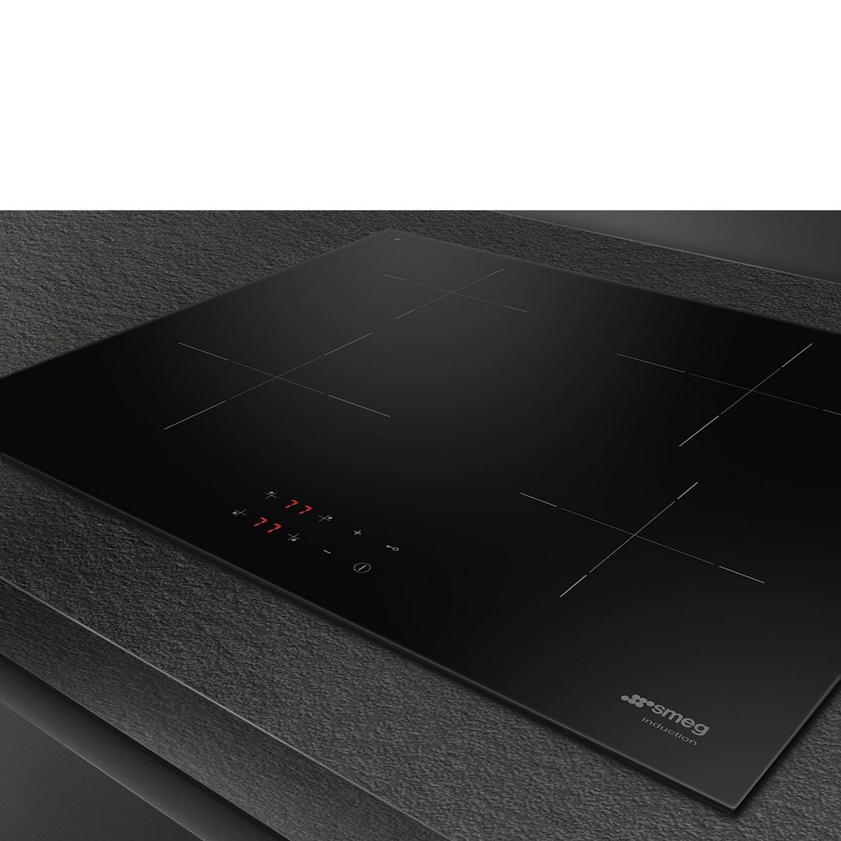 Placa de Indução Smeg Universal SI2641D com 4 Zonas e de 60 cm - Ceran Preto Preto-4