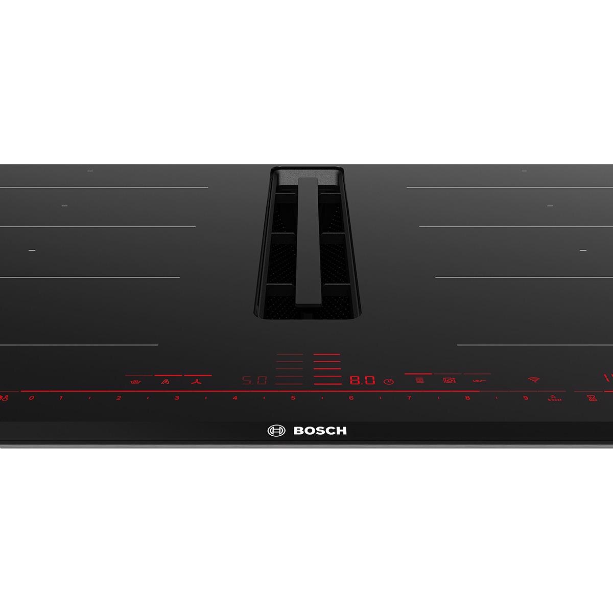 Placa de Indução com Exaustor Integrado Bosch PXX875D67E FlexInduction, de 4 Zonas e de 80 cm - Preto Preto-2