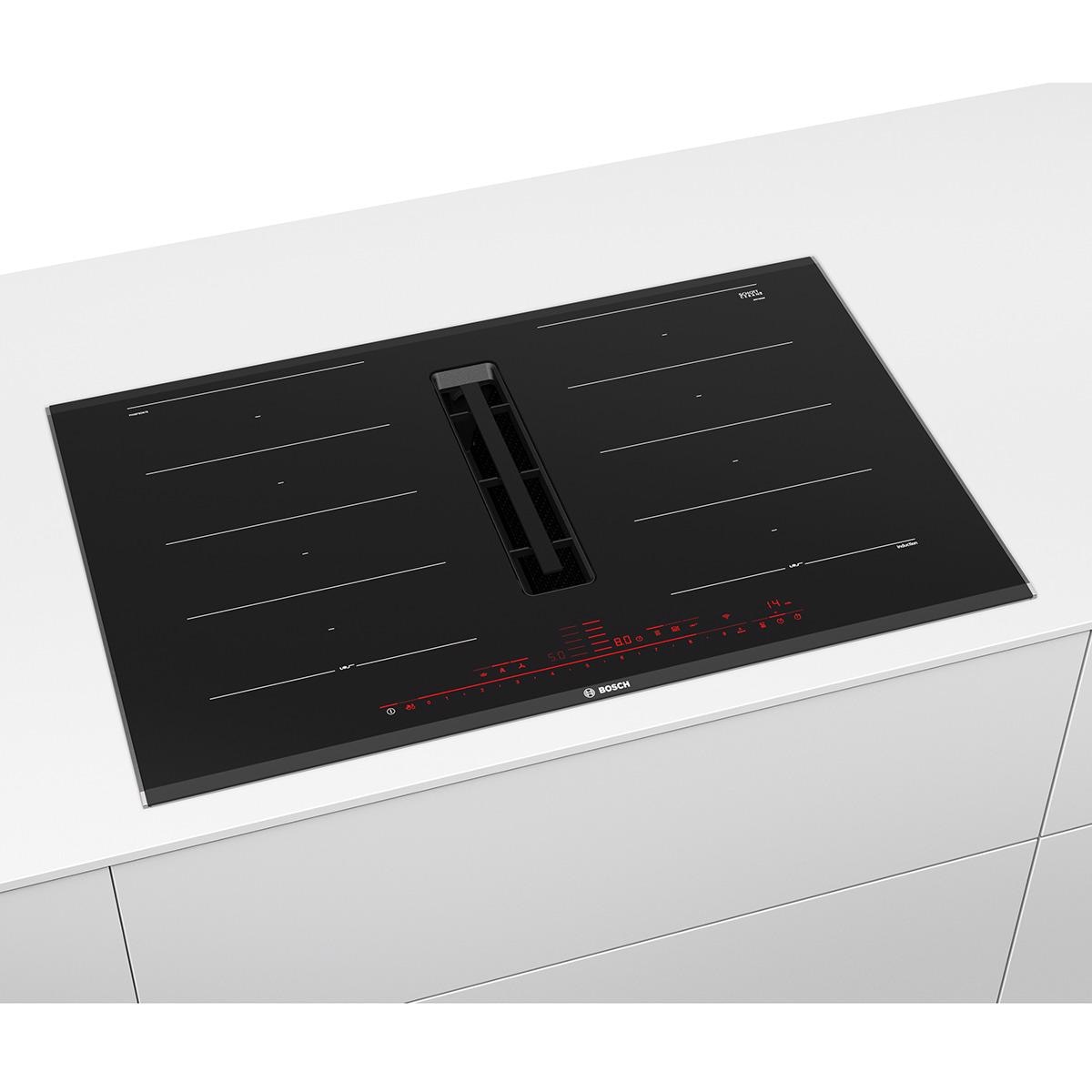 Placa de Indução com Exaustor Integrado Bosch PXX875D67E FlexInduction, de 4 Zonas e de 80 cm - Preto Preto-3