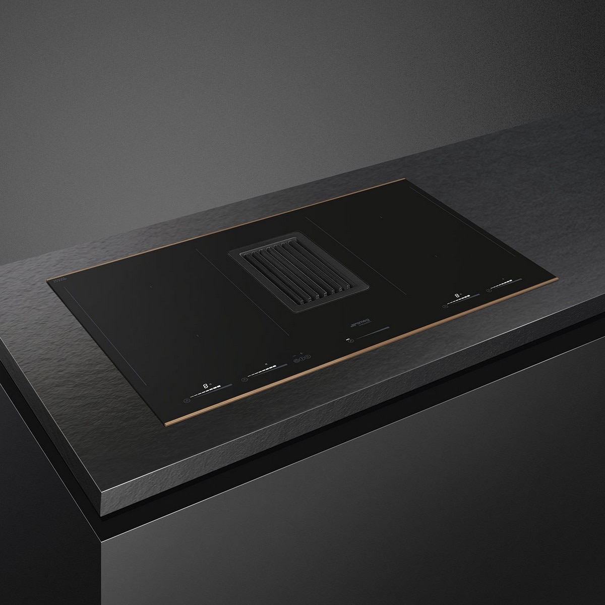 Placa de Indução com Exaustor Integrado Smeg Dolce Stil Novo HOBD682R1 com 4 Zonas e de 80 cm - Vidro Preto Vitrocerâmica Preto-3