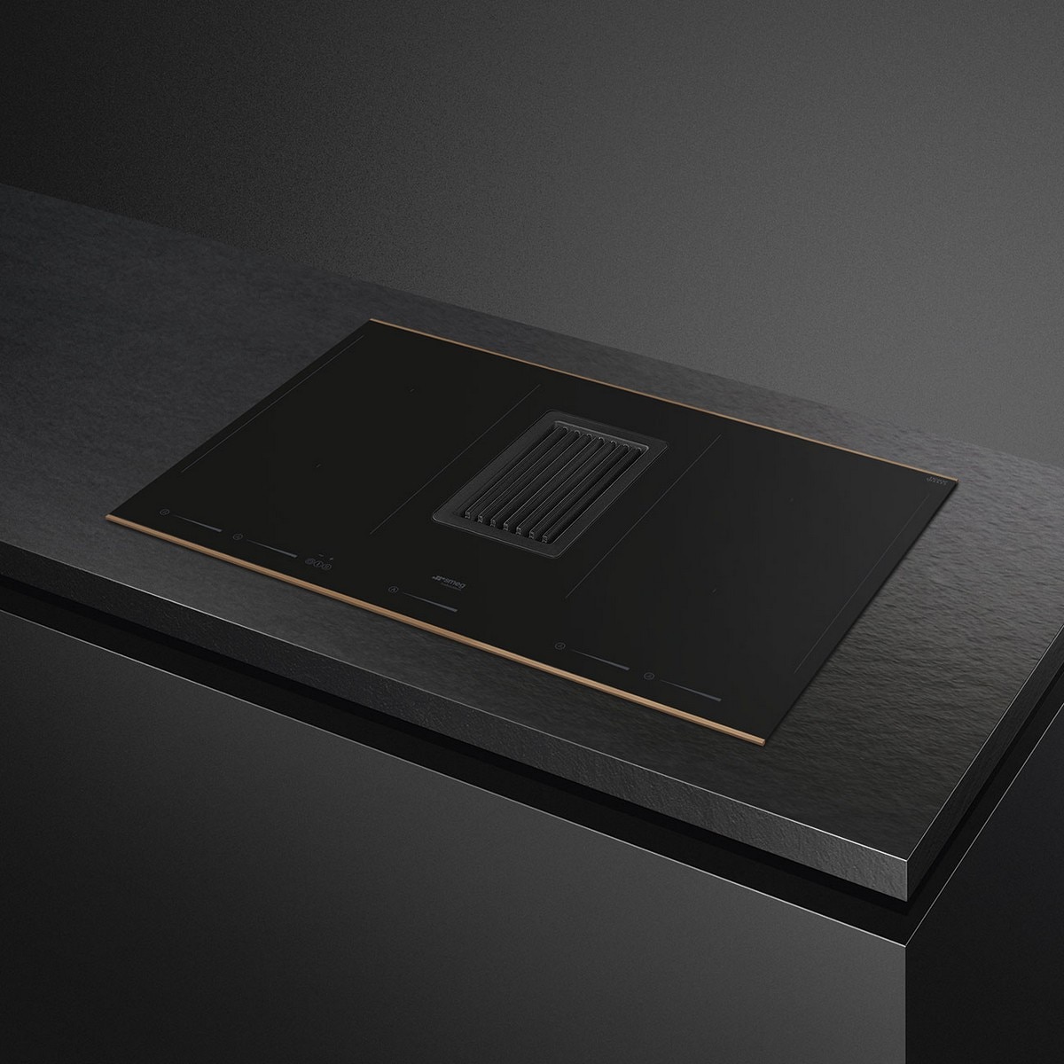 Placa de Indução com Exaustor Integrado Smeg Dolce Stil Novo HOBD682R1 com 4 Zonas e de 80 cm - Vidro Preto Vitrocerâmica Preto-10