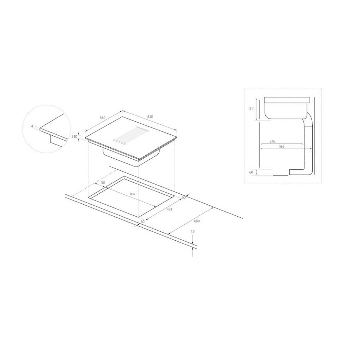 Placa de Indução com Exaustor Integrado Haier Series 6 HAIH8IFMCF - Preto Preto-4