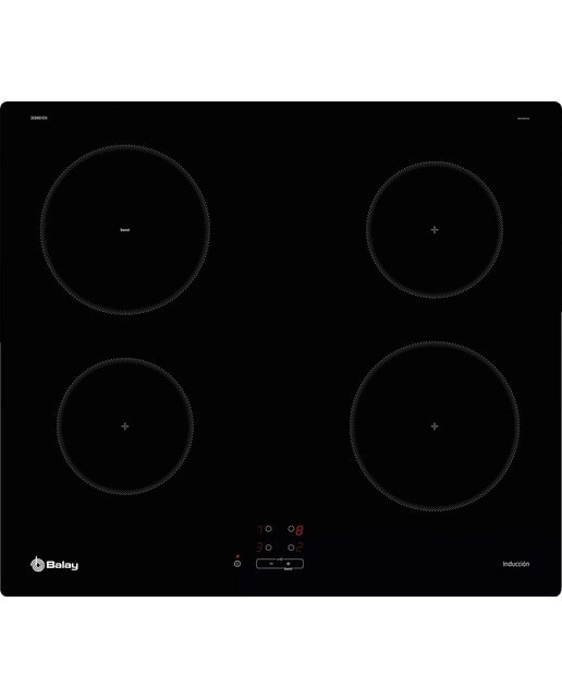 Placa de Indução Balay 3EB861EN com 4 Zonas e de 60 cm - Vitrocerâmica Preto Preto-1