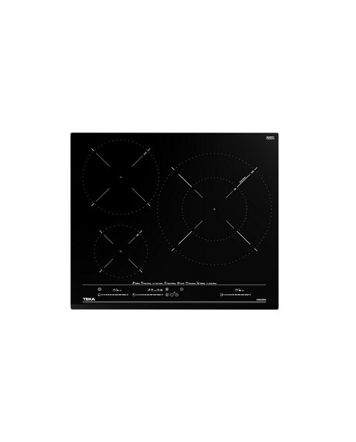Placa de Indução Teka IZC 63630 BK MasterSense com 3 Zonas e de 60 cm - Vidro Preto Preto-1