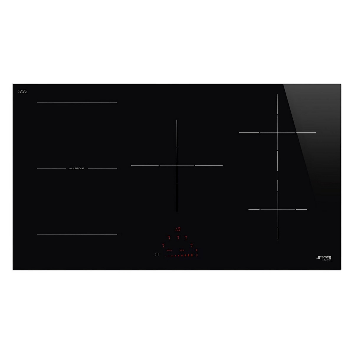 Placa de Indução Smeg Universal SI1M4954D MultiZone, de 90 cm - Vidro Preto em Vitrocerâmica Preto-2