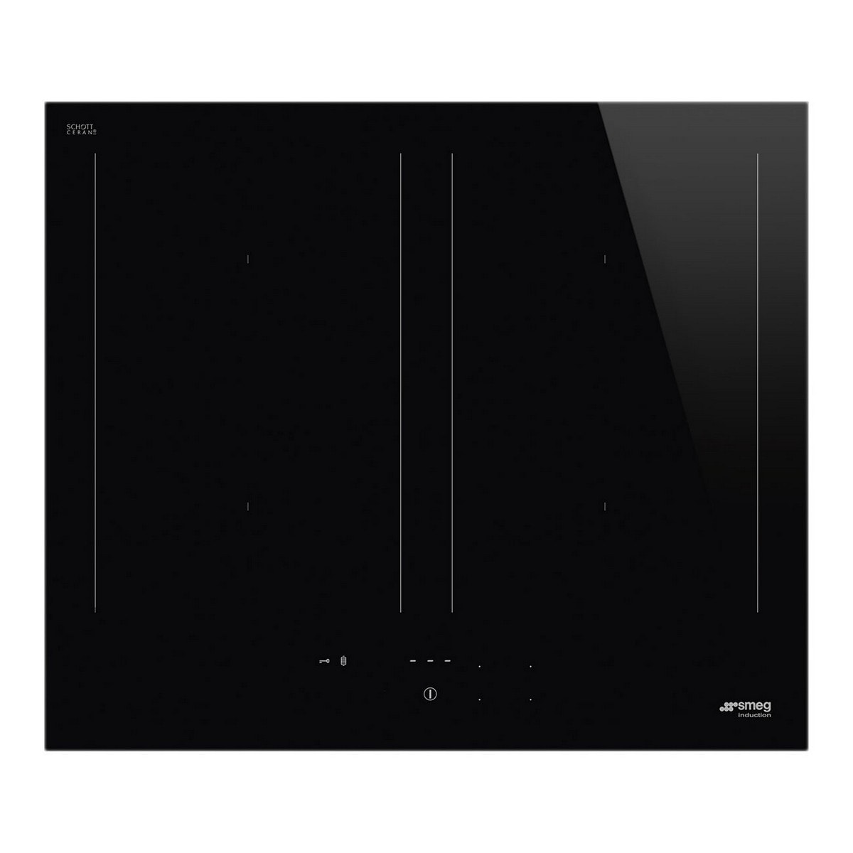 Placa de Indução Smeg Universal SIM3644D MultiZona de 60 cm - Preto em Vidro Ceramic Eclipse Preto-2