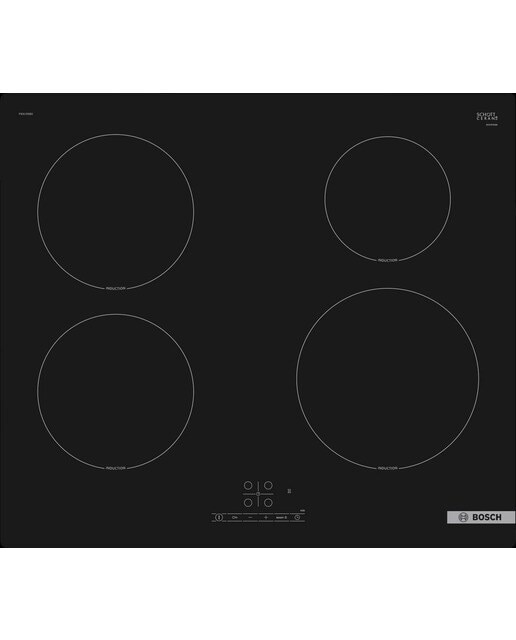Imagem 0 de Placa de Indução Bosch Série 4 PIE61RBB5E com 4 Zonas e de 60 cm - Preto